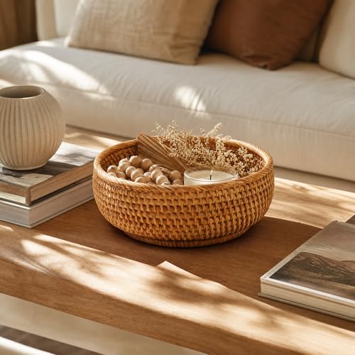 9.3" Rattan Storage Basket