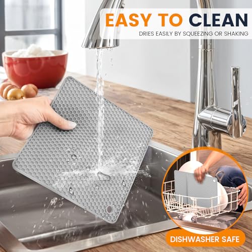 Silicone Trivet Mats 4 Heat Resistant Pot Holders Multipurpose Non