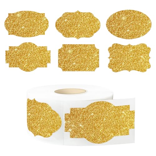 Bright Gold Labels Stickers