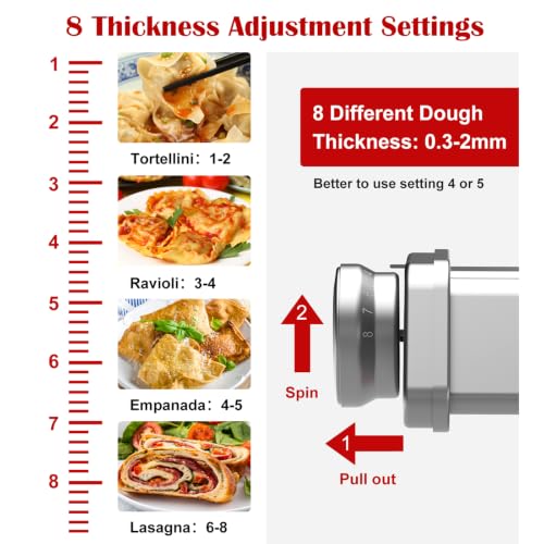 Pasta Roller Attachment for KitchenAid Stand Mixer