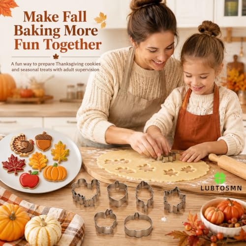 7 Pcs Mini Fall Cookie Cutter Set