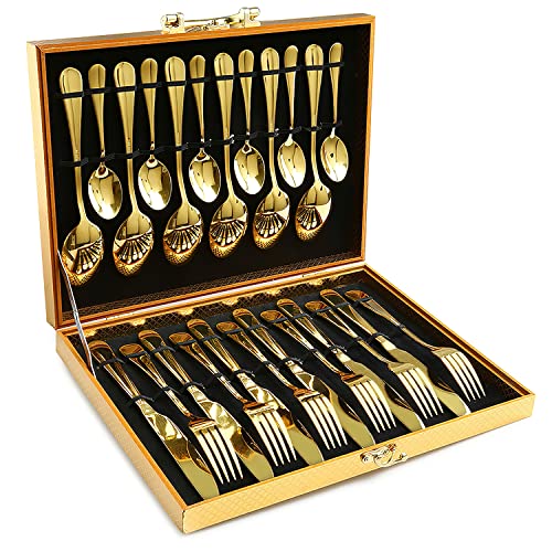 Gold Silverware Set (6 Count)