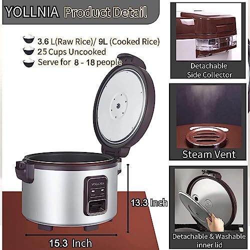 Commercial Rice Cooker & 45 Cups
