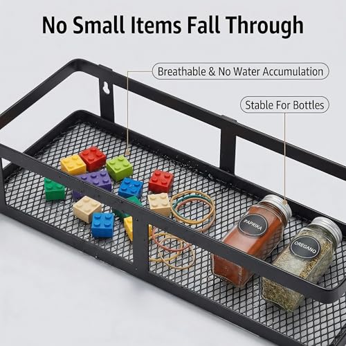 2 Pack Minimalist Shower Caddy Wall Mount (2 Count)
