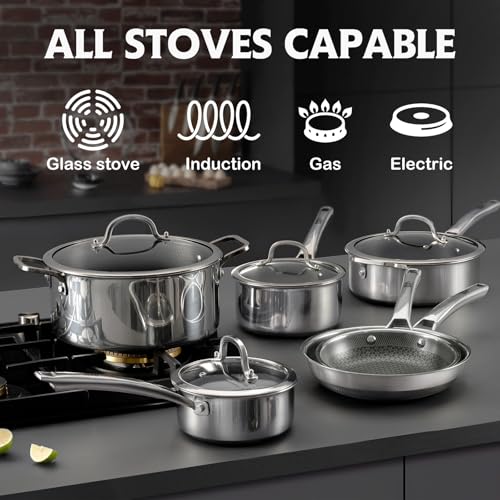 Saute Pan Hybrid Non Stick 6.5 Quart Everyday Braiser pan