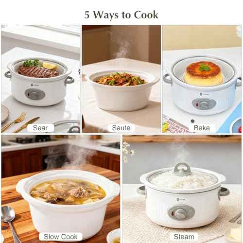 4.0 Quart Slow Cooker with Ceramic Nonstick Coating
