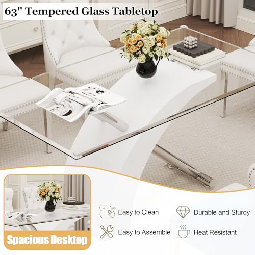 7 Piece Glass Dining Table Set for 6 (7 Count)