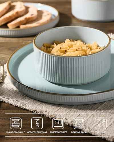 Stoneware Dinnerware Sets for 8 (24 Count)