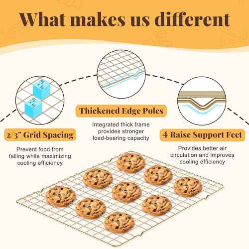 2 PCS Grid Wire Baking Cooling Racks