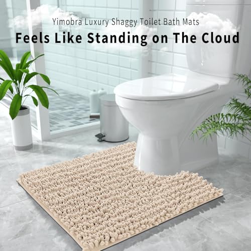 Toilet Rug U Shaped Washable 24x20 Inch (6.9375 Sq Ft)