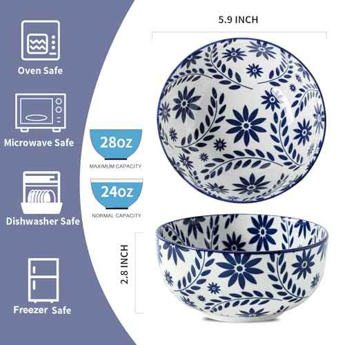 Cereal Bowls Set of 6 (6 Count)