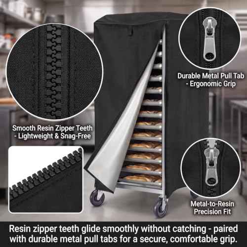 Bread Rack Cover 23"x28"x32" Black Oxford Fabric