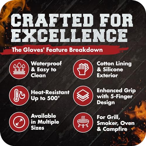 Silicone Smoker BBQ Gloves (2 Count)