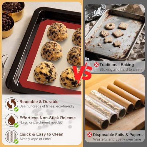 Silicone Baking Mats 3 Pack