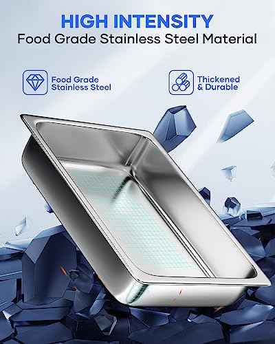 Stainless Steel Steam Table Hotel Pans Set 1 (5.98 Count)