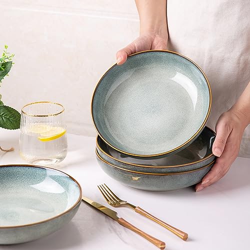 8.5’’ Ceramic Pasta Bowls Set of 4 (4 Count)