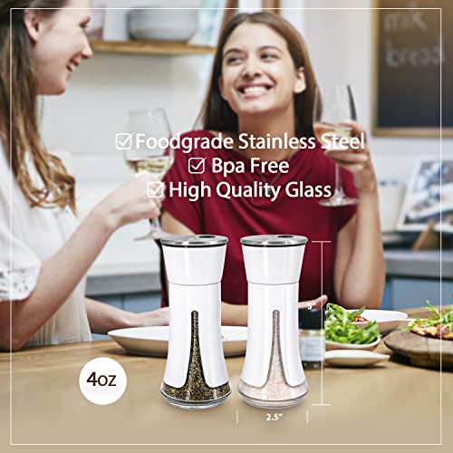 White Salt and Pepper Shakers by Aelga (2 Count)
