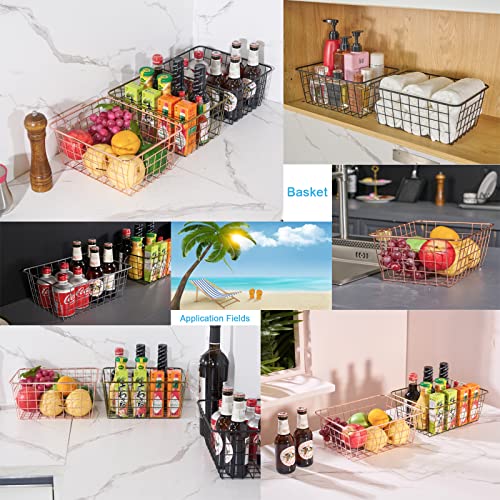 Wire Kitchen Storage Basket 4 Packs