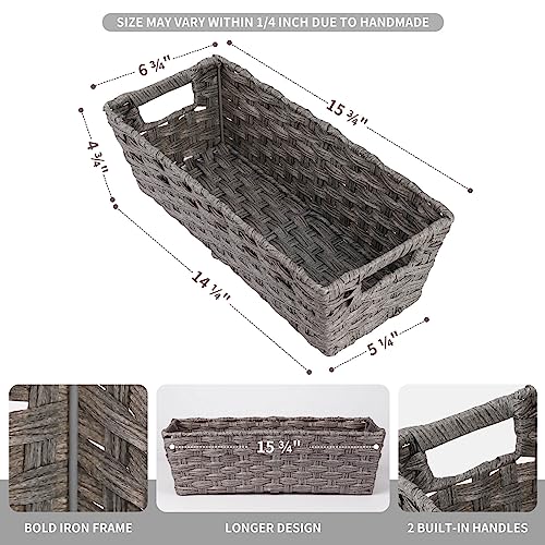 2 Pack Plastic Wicker Toilet Paper Baskets (2 Count)