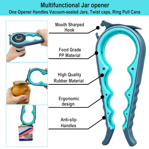 Jar Opener with Gripper Pads for Weak Hands