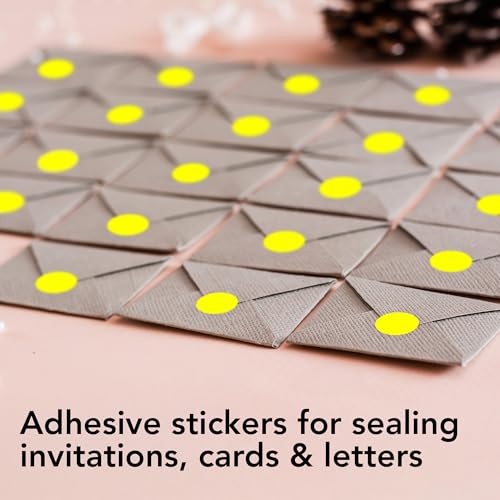 Neon Yellow Perforated Round Circle Dot Sticker 1 (10 Count)