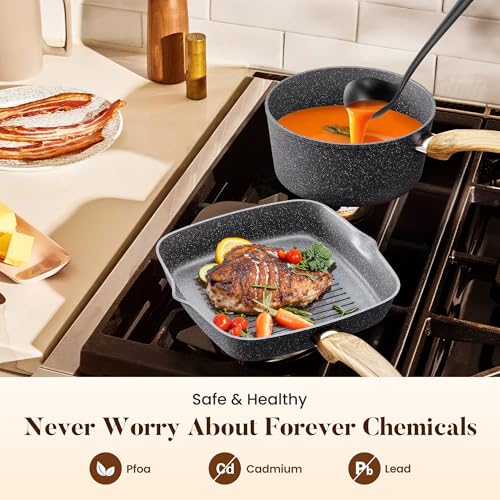 Granite Pots and Pans Set Non Stick