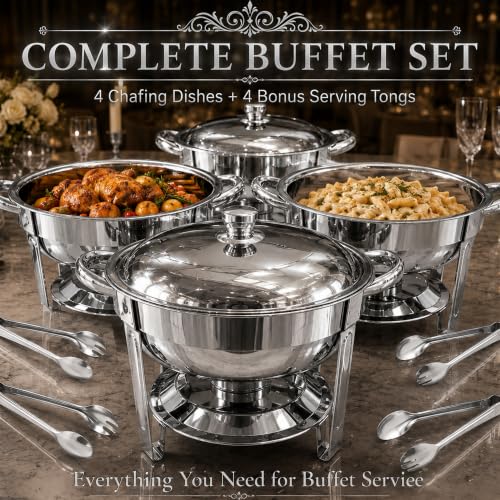 Chafing Dishes for Buffet (4 Count)