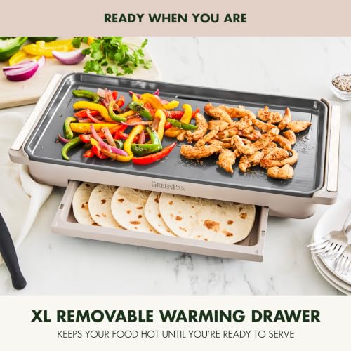 Advanced 10.5”x 20” Electric Griddle with Warming Drawer