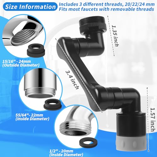 1440° Swivel Faucet Extender (2 Count)