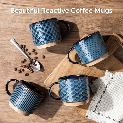 6 OZ Stackable Coffee Mugs Set of 4 (4 Count)