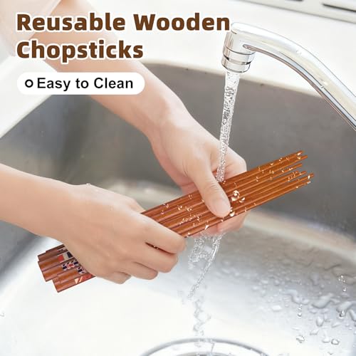 Handmade Japanese Chopsticks Reusable Natural Wooden Chopstick with Box