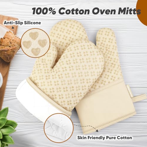 Oven Mitts and Pot Holders 4 Sets (4 Count)