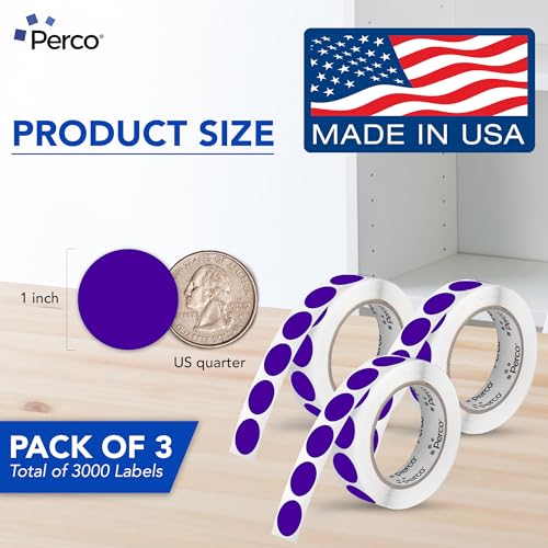 Purple Perforated Round Circle Dot Sticker 1 (3 Count)