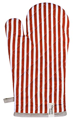 Striped Pot Holders and Oven Mitts Heat Resistant Non Slip Reusable Set of 1 Oven Mitt and 1 Pot Holder Oven Gloves Pot Holder for Cooking