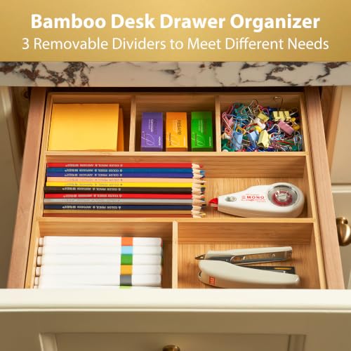 Bamboo Desk Drawer Organizer
