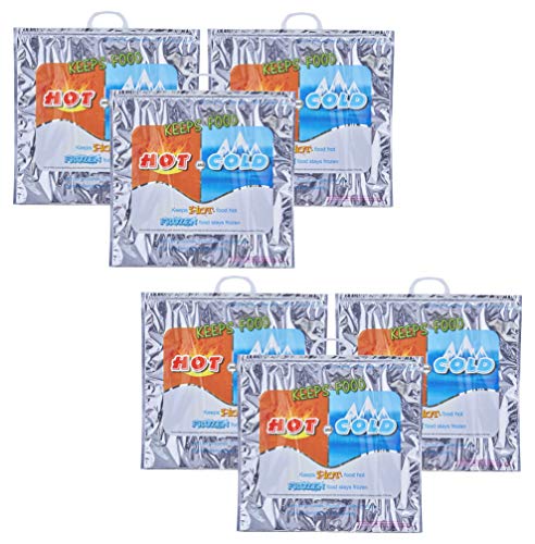Hot and Cold Insulated Bags for Food Delivery (6 Count)
