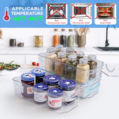 Clear Plastic Storage Bins (8 Count)