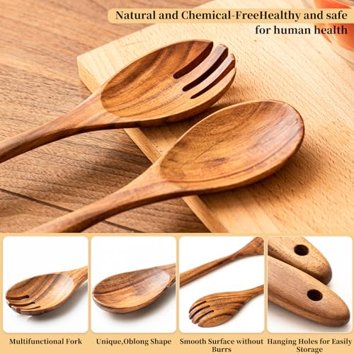 Acacia Wooden Salad Server Set