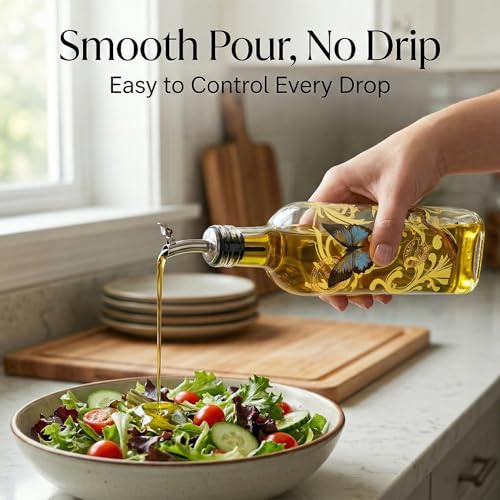 2 Pack Glass Olive Oil Dispenser (2 Count)