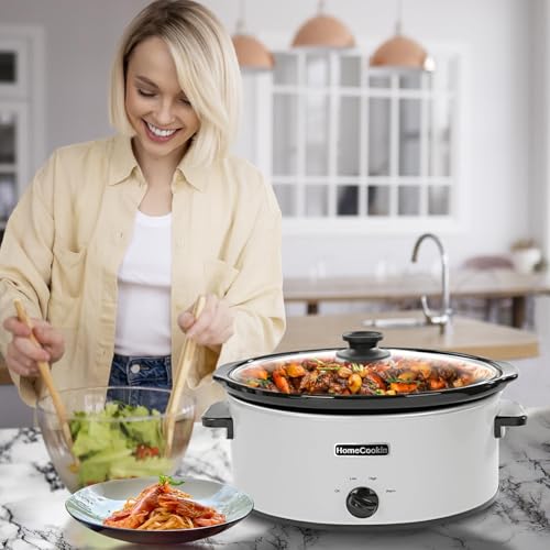 7 Quart Slow Cooker Oval Manual Pot Food Warmer with 3 Cooking Settings
