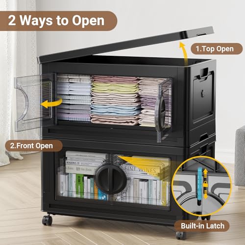 480Qt Lockable Stackable Storage Bins with Lids (4 Count)