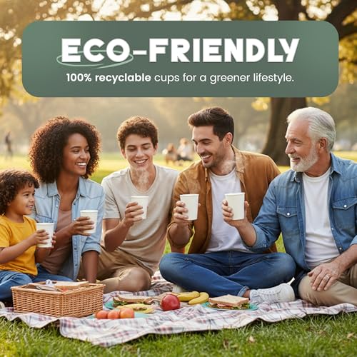 Paper Cups 4 oz 1000 Pack for Coffee & Espresso (1000 Count)