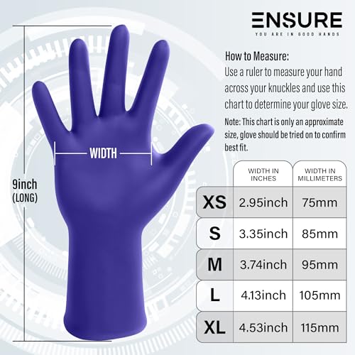 Blue Nitrile Gloves Medical Powder & Latex Free Chemical Resistant (2000 Count)