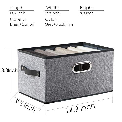 Large Foldable Storage Bins for Shelves [3 (3 Count)