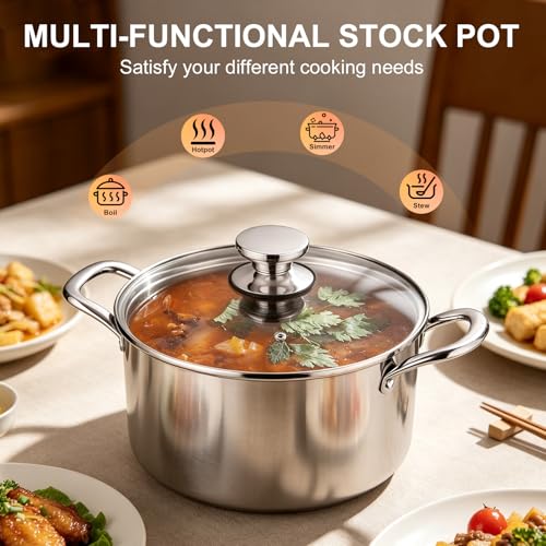 4 Quart Tri Ply Stainless Steel Stock Pot