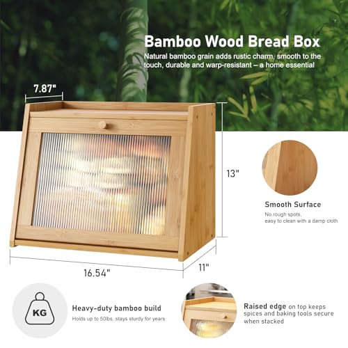 Large Bread Box for Kitchen Counter