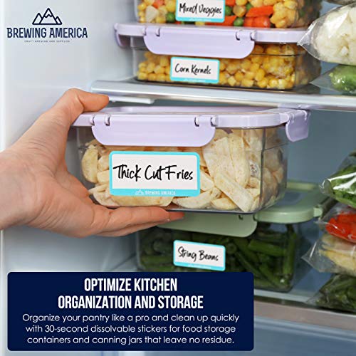 Dissolvable Food Labels for Food Containers (250 Count)