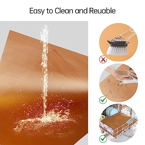 4 Pack Thickened Copper Oven Liners for Bottom of Oven BPA & PFOA Free (4 Count)