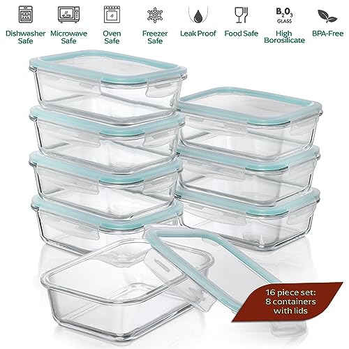 8 Pack 35 oz Glass Containers (8 Count)