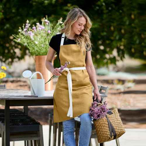 100% Pure Linen Apron
